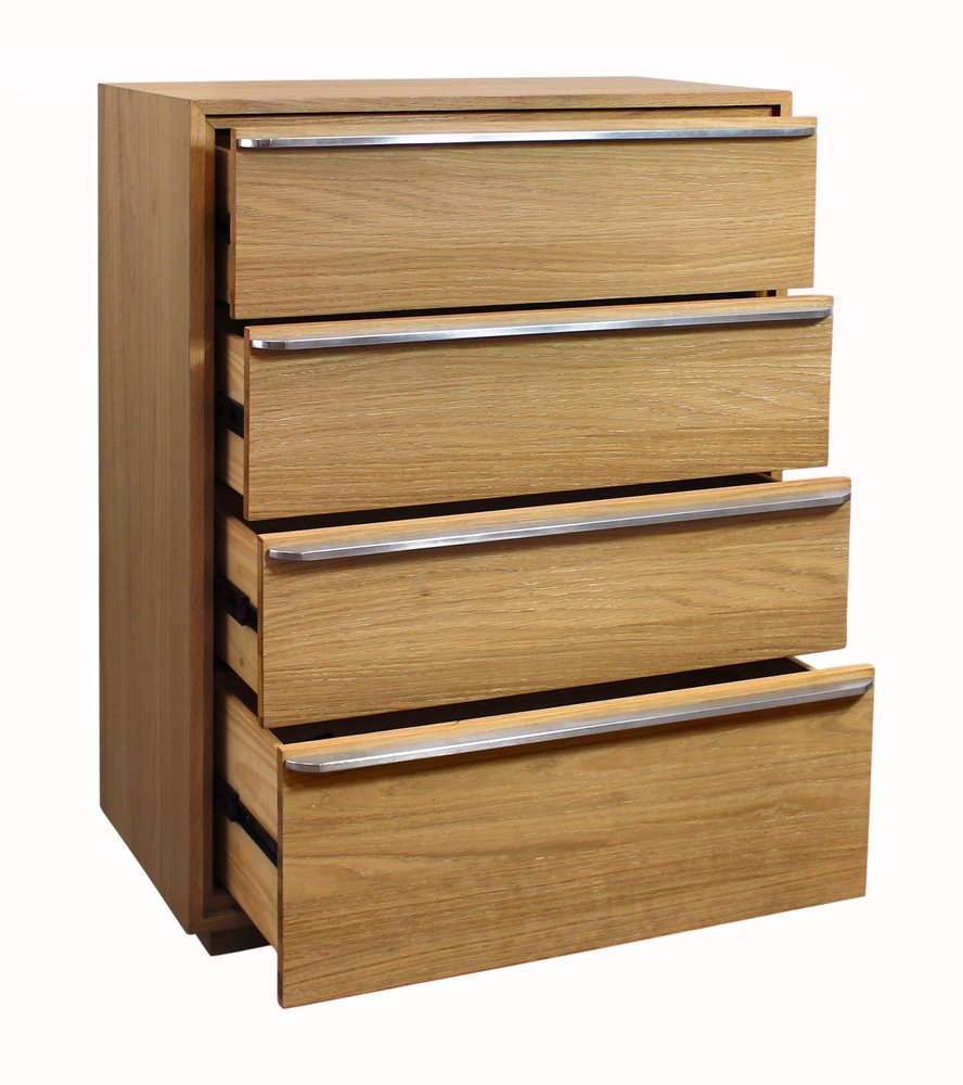 32" Natural Solid Wood Four Drawer Dresser HomeRoots