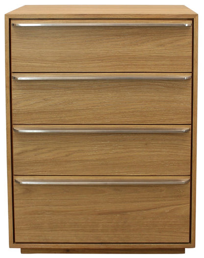32" Natural Solid Wood Four Drawer Dresser HomeRoots
