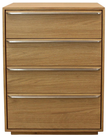 32" Natural Solid Wood Four Drawer Dresser HomeRoots