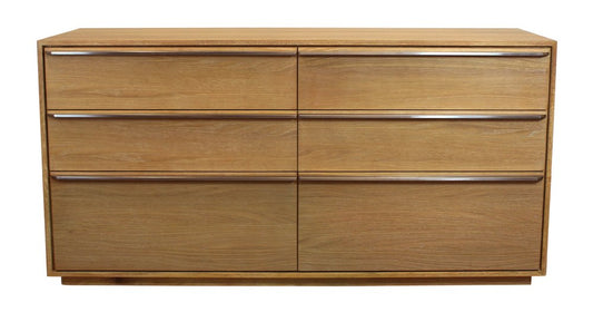 72" Brown Solid Wood Six Drawer Double Dresser HomeRoots