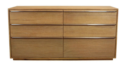 72" Brown Solid Wood Six Drawer Double Dresser HomeRoots