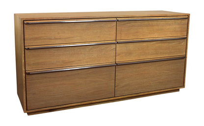 72" Brown Solid Wood Six Drawer Double Dresser HomeRoots