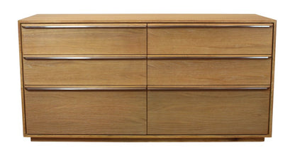 72" Brown Solid Wood Six Drawer Double Dresser HomeRoots