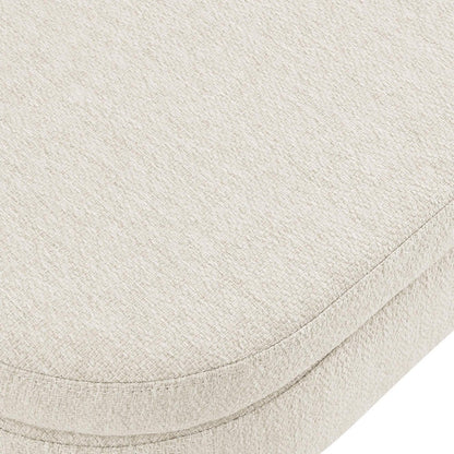 44" Beige and Brown Linen Upholstered Storage Bench with Flip Top HomeRoots