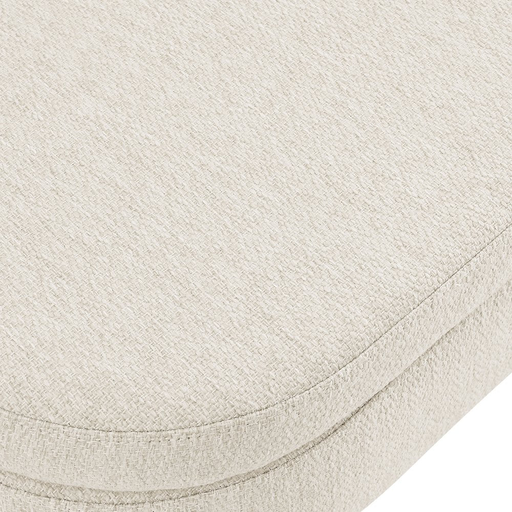 44" Beige and Brown Linen Upholstered Storage Bench with Flip Top HomeRoots