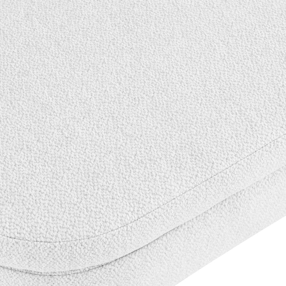 44" White and Brown Linen Upholstered Storage Bench with Flip Top HomeRoots