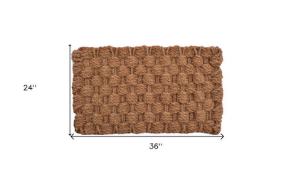 24" X 36" Brown Coir Weave Outdoor Door Mat HomeRoots