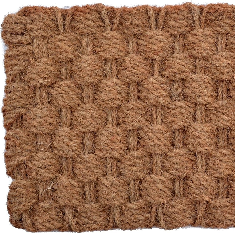 24" X 36" Brown Coir Weave Outdoor Door Mat HomeRoots