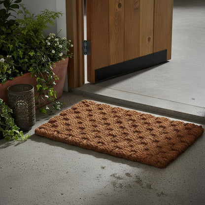 24" X 36" Brown Coir Weave Outdoor Door Mat HomeRoots