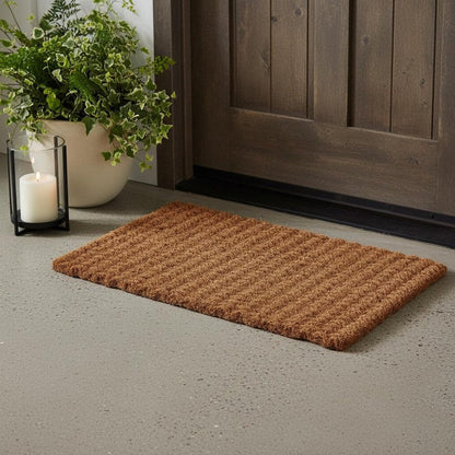 24" X 36" Brown Coir Weave Outdoor Door Mat HomeRoots