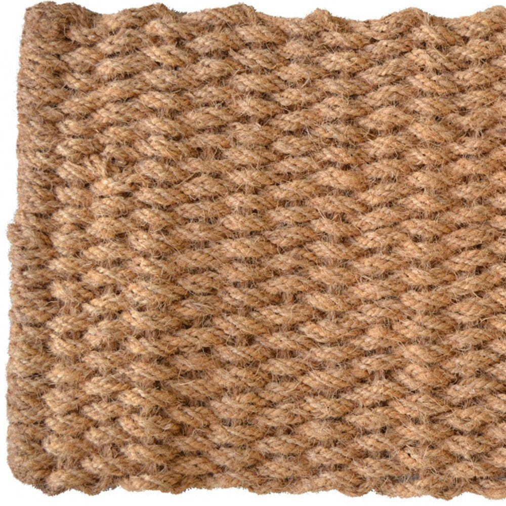 24" X 36" Brown Coir Weave Outdoor Door Mat HomeRoots