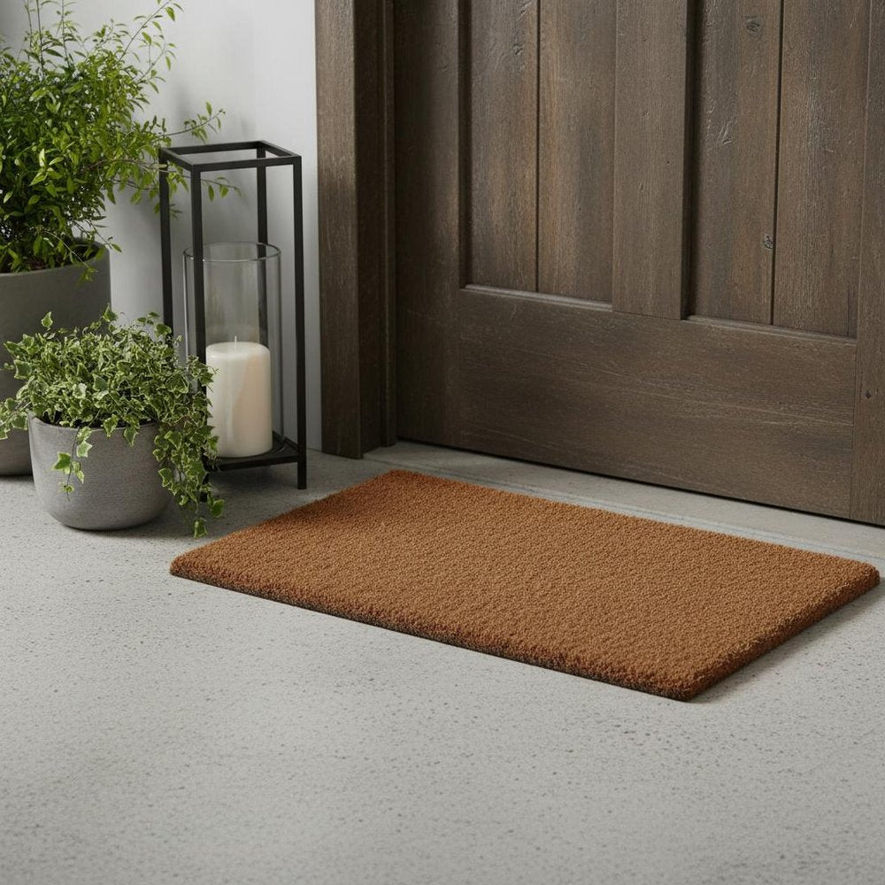 14" X 24" Brown Coir Outdoor Door Mat HomeRoots
