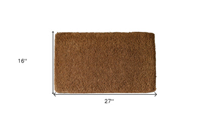 16" X 27" Brown Coir Outdoor Door Mat