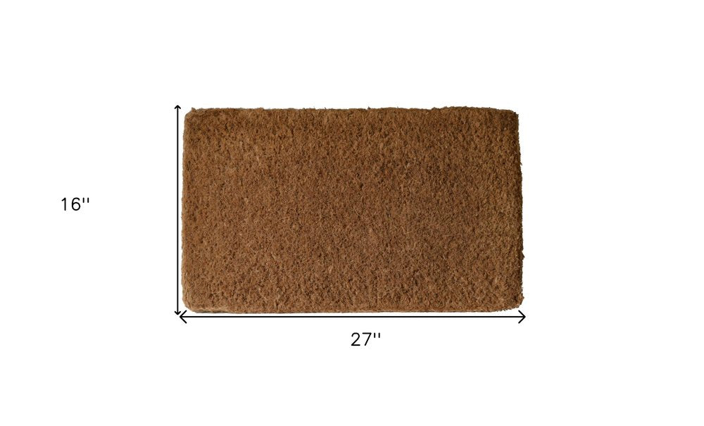 16" X 27" Brown Coir Outdoor Door Mat HomeRoots