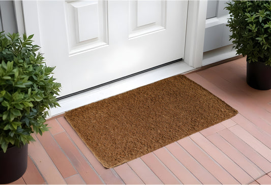 16" X 27" Brown Coir Outdoor Door Mat