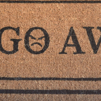 18" X 30" Brown and Black Coir Go Away Outdoor Door Mat HomeRoots