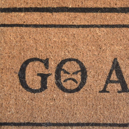 18" X 30" Brown and Black Coir Go Away Outdoor Door Mat HomeRoots