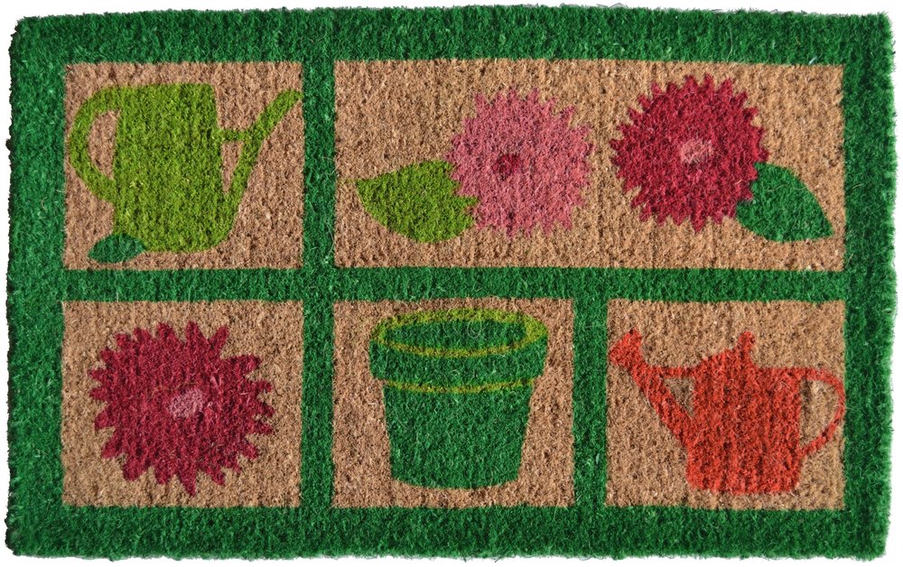 18" X 30" Brown Coir Garden Tools Outdoor Spring Door Mat HomeRoots