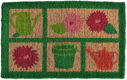 18" X 30" Brown Coir Garden Tools Outdoor Spring Door Mat HomeRoots