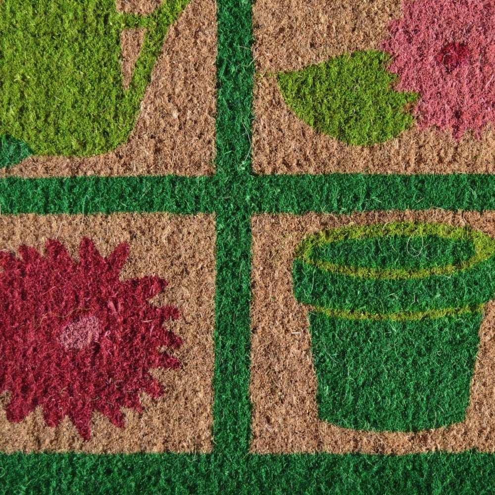 18" X 30" Brown Coir Garden Tools Outdoor Spring Door Mat HomeRoots