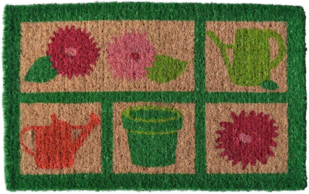 18" X 30" Brown Coir Garden Tools Outdoor Spring Door Mat HomeRoots