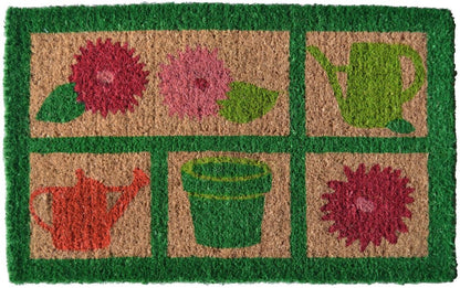 18" X 30" Brown Coir Garden Tools Outdoor Spring Door Mat HomeRoots