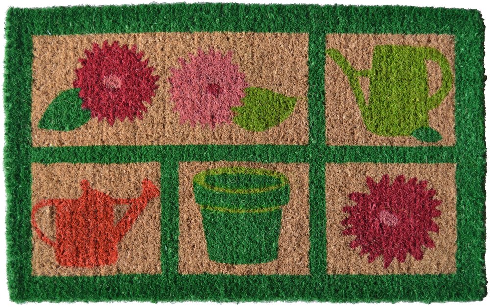 18" X 30" Brown Coir Garden Tools Outdoor Spring Door Mat HomeRoots