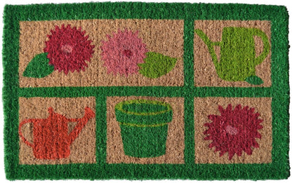 18" X 30" Brown Coir Garden Tools Outdoor Spring Door Mat HomeRoots