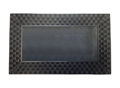 18" X 30" Brown And Black Spring Summer Outdoor Rubber And Coir Door Mat With Insert HomeRoots