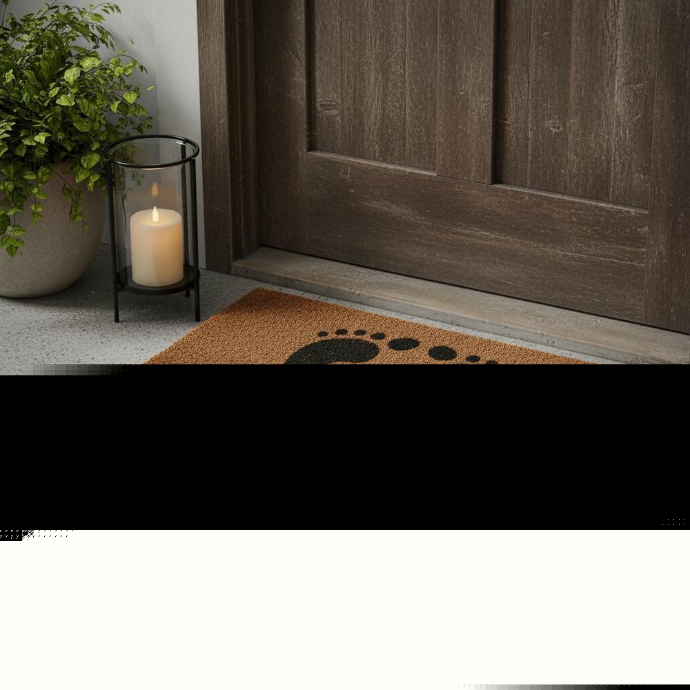 18" X 30" Brown and Black Coir Wipe Your Paws Outdoor Door Mat HomeRoots