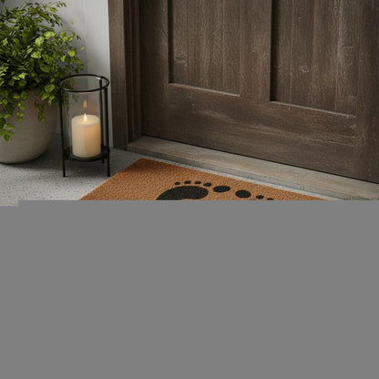18" X 30" Brown and Black Coir Wipe Your Paws Outdoor Door Mat HomeRoots