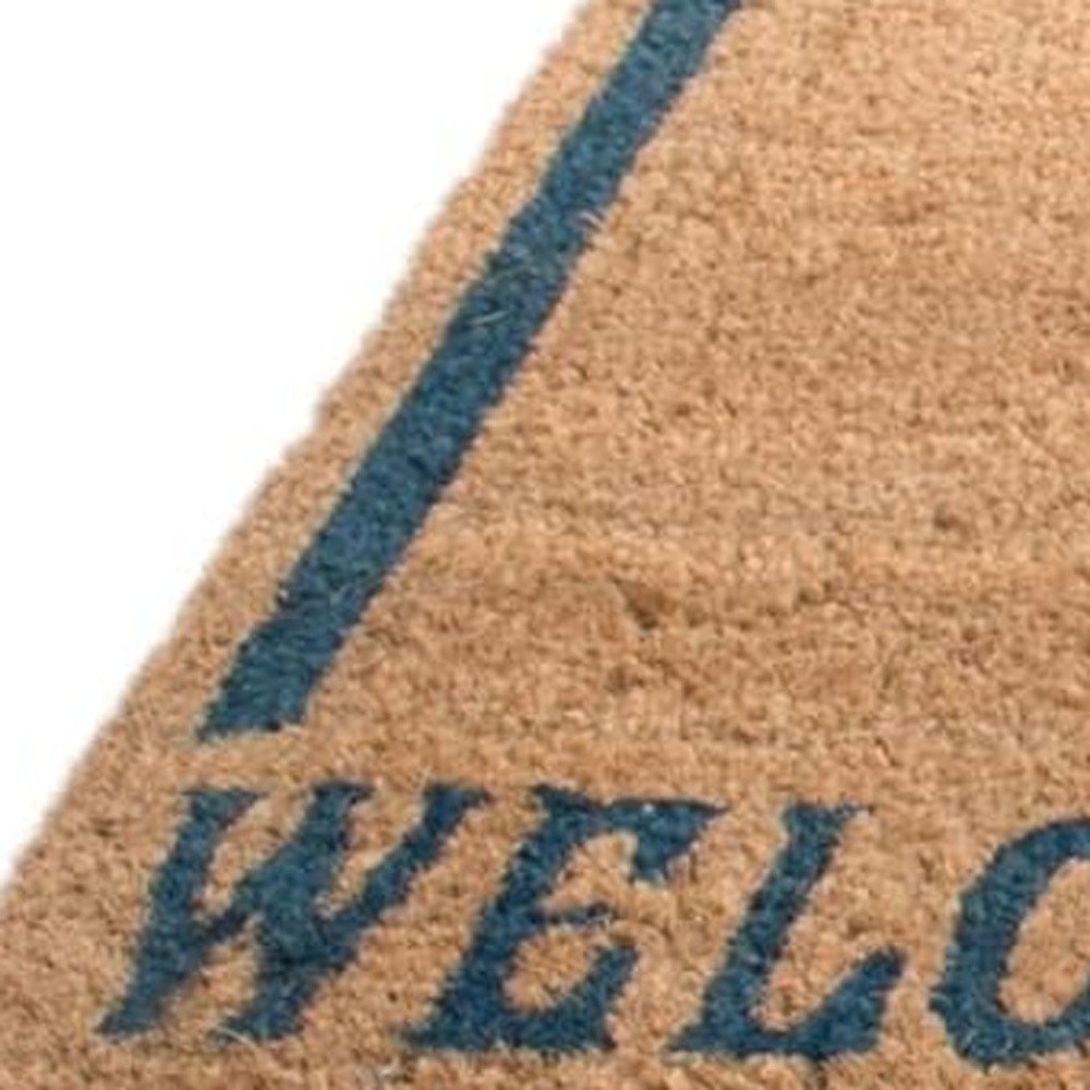 18" X 30" Brown and Black Coir Swordfish Welcome Outdoor Door Mat HomeRoots