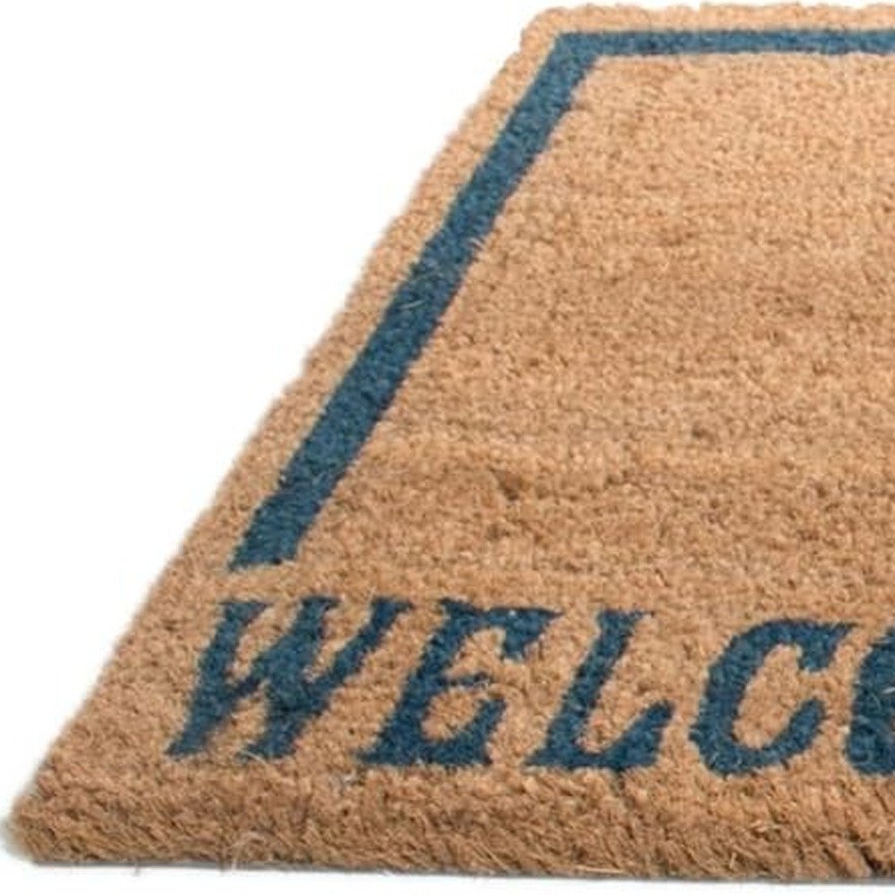18" X 30" Brown and Black Coir Swordfish Welcome Outdoor Door Mat HomeRoots