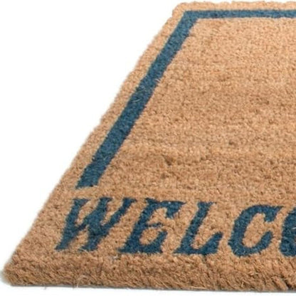 18" X 30" Brown and Black Coir Swordfish Welcome Outdoor Door Mat HomeRoots