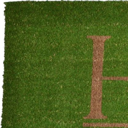 18" X 48" Green Coir Home Outdoor Door Mat HomeRoots