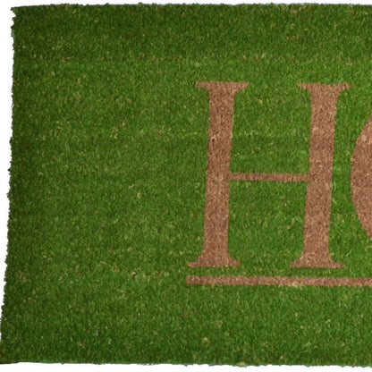 18" X 48" Green Coir Home Outdoor Door Mat HomeRoots