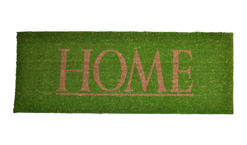 18" X 48" Green Coir Home Outdoor Door Mat HomeRoots