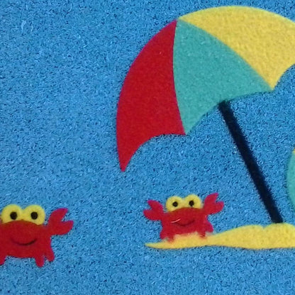 18" X 30" Blue Coir Tropical Outdoor Door Mat HomeRoots