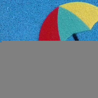 18" X 30" Blue Coir Tropical Outdoor Door Mat HomeRoots
