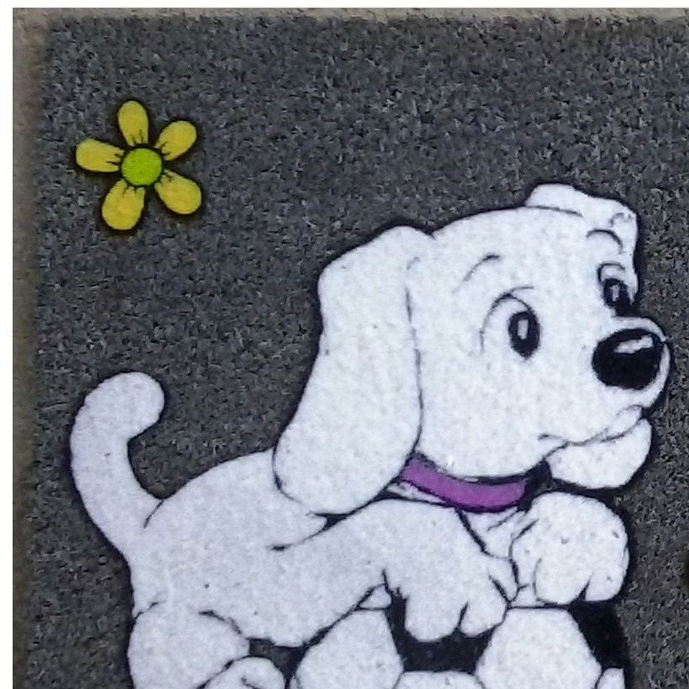 18" X 30" White Coir Dog Home Outdoor Door Mat HomeRoots