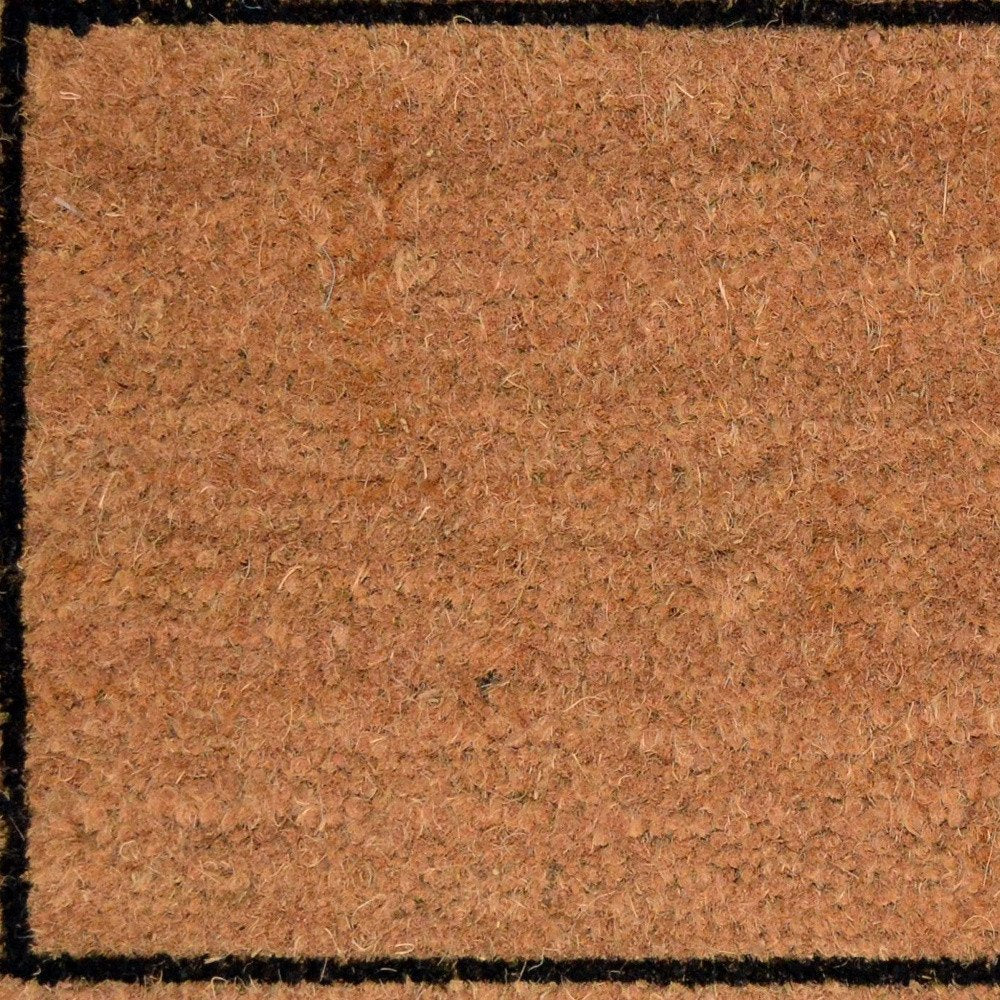 18" X 30" Brown and Black Coir Scrollwork Outdoor Door Mat HomeRoots