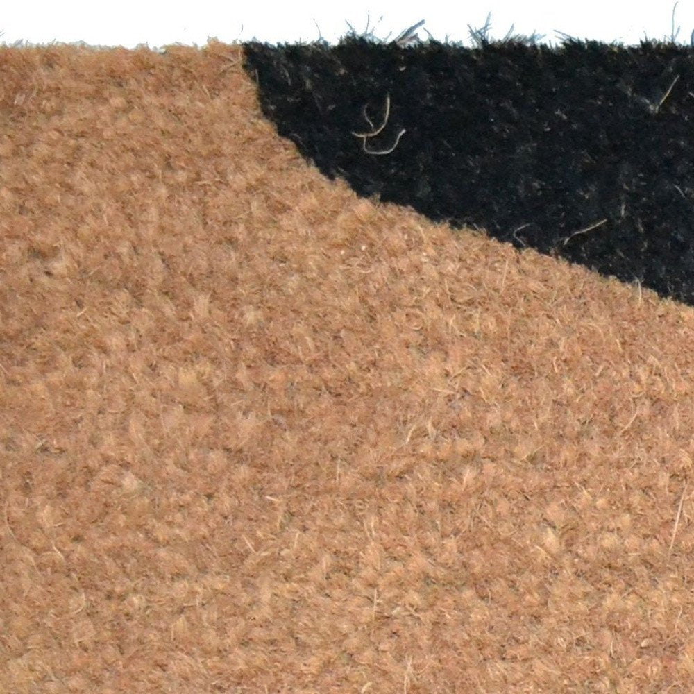18" X 30" Brown and Black Coir Come In Wine a Little Outdoor Door Mat HomeRoots