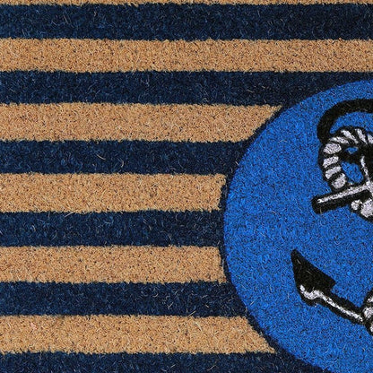 18" X 30" Brown and Blue Coir Anchor Outdoor Door Mat HomeRoots