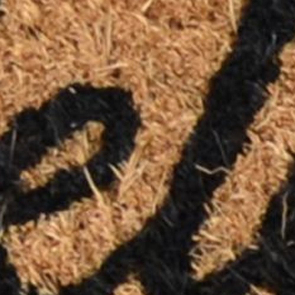 18" X 30" Brown and Black Coir Woodland Welcome Outdoor Door Mat HomeRoots