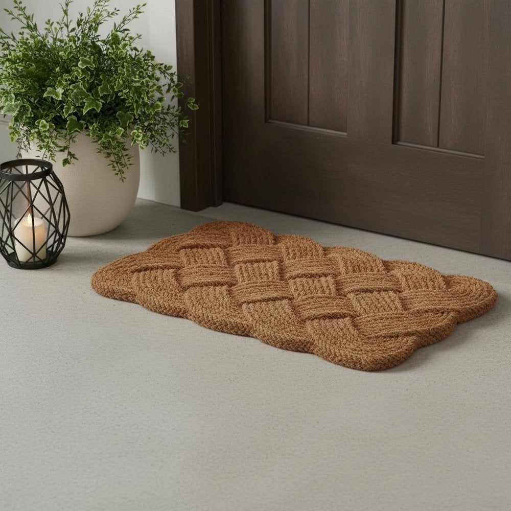 18" X 30" Brown Coir Weave Outdoor Door Mat HomeRoots