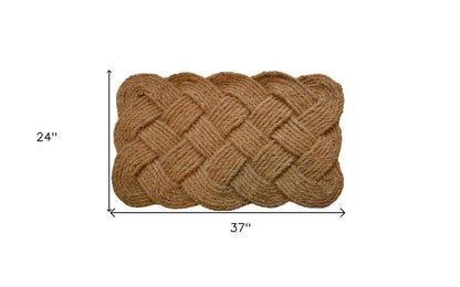 24" X 37" Brown Coir Weave Outdoor Door Mat HomeRoots