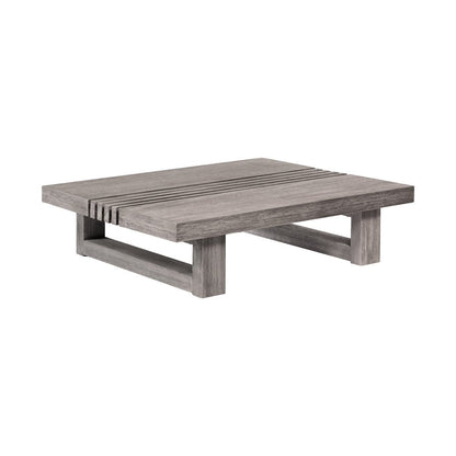 33" Gray Solid Wood Outdoor Coffee Table HomeRoots