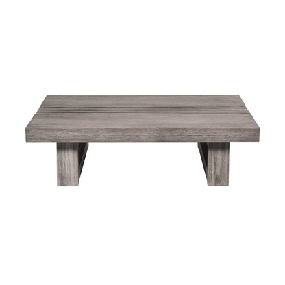 33" Gray Solid Wood Outdoor Coffee Table HomeRoots