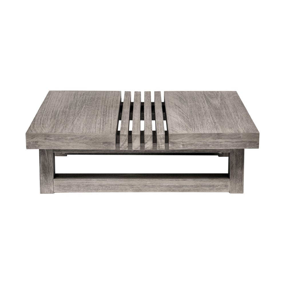 33" Gray Solid Wood Outdoor Coffee Table HomeRoots