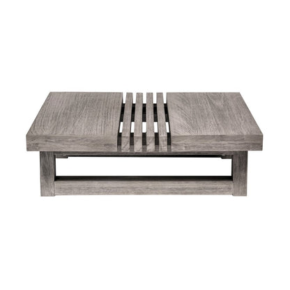 33" Gray Solid Wood Outdoor Coffee Table HomeRoots